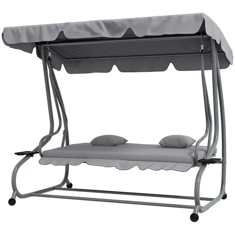 2-in-1 Porch Swing with Reclining Function