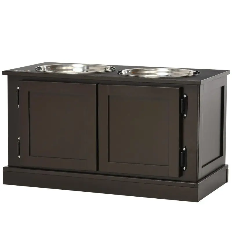 Elevated Pet Feeding Station with Storage