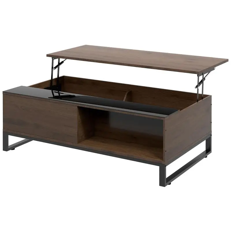 Lift-Top Side Table with Storage, 102 cm
