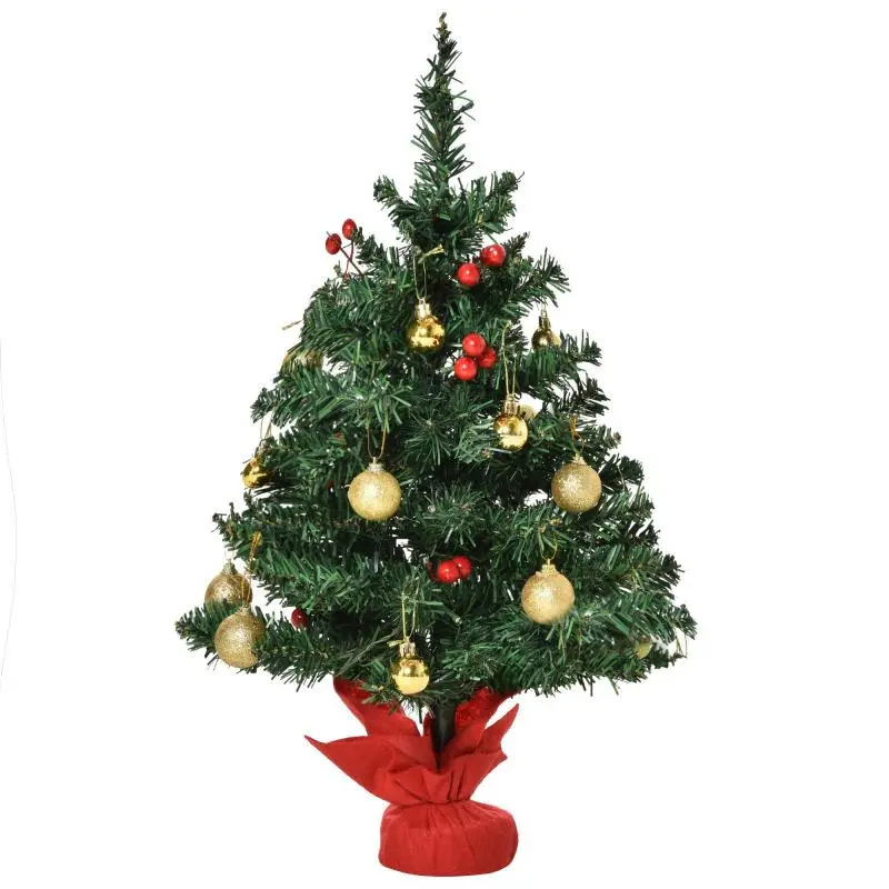 Mini Christmas Tree with LED Lights, 60 cm