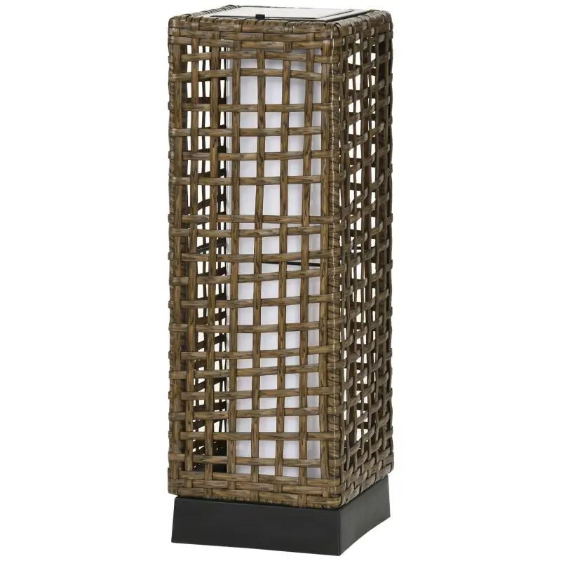 Solar Garden Lamp with Rattan Look, 46 cm
