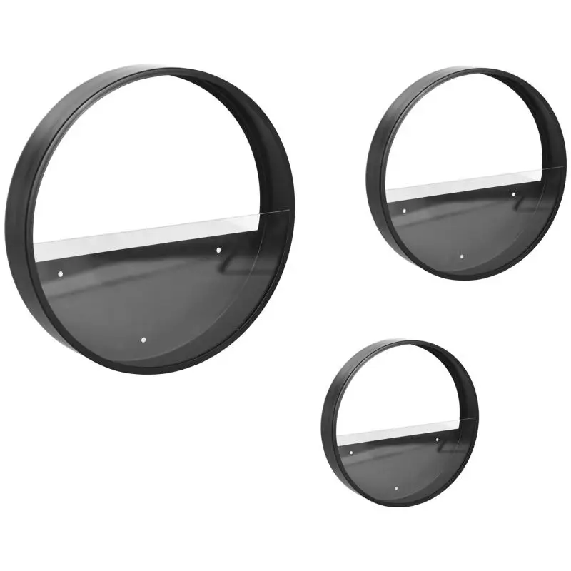 Wall-Mounted Planters Set of 3, Black