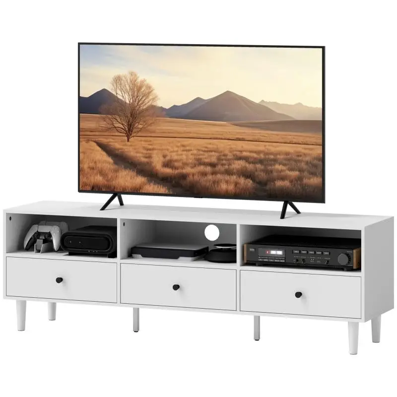 TV Cabinet with 3 Drawers, 140 cm