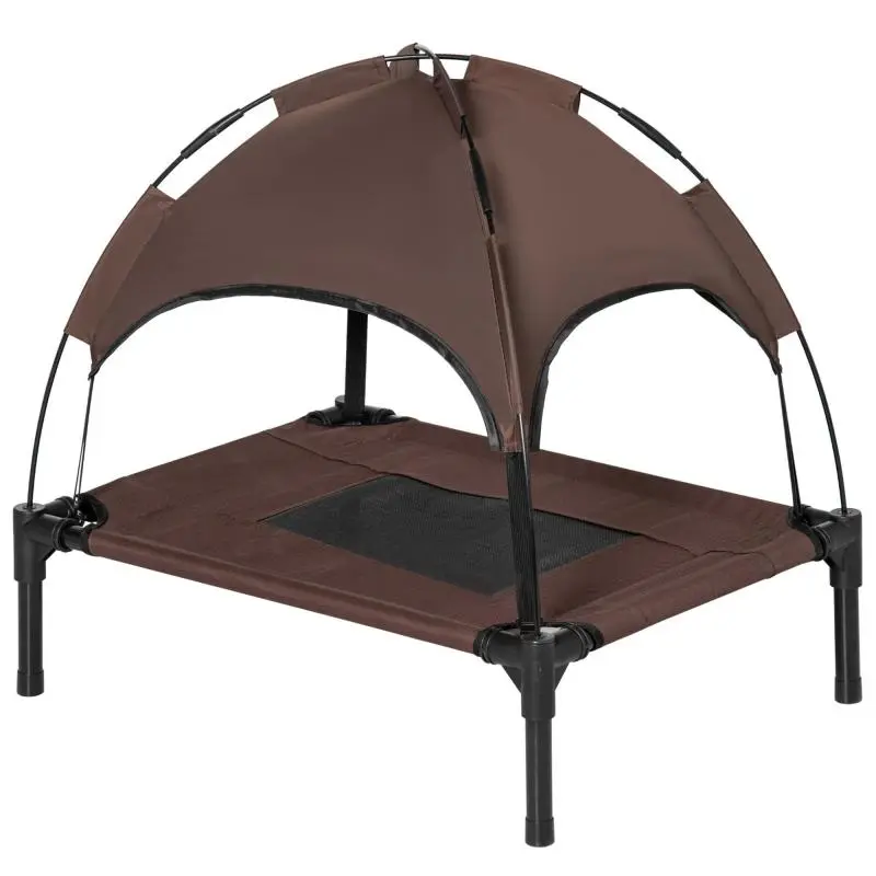 Foldable Raised Pet Bed with Canopy