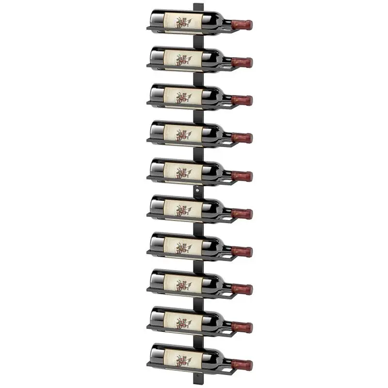 Wall-Mounted Wine Rack for 10 Bottles