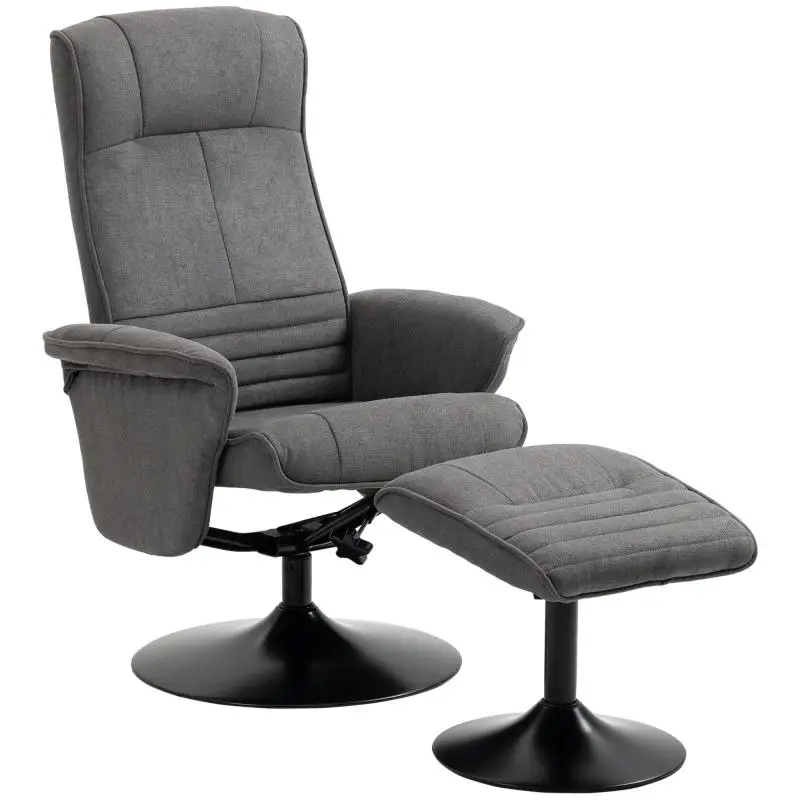 Relaxation Chair with Footstool, Adjustable Backrest
