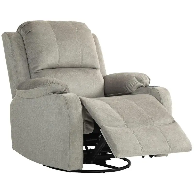Reclining Armchair with Footrest, Brown