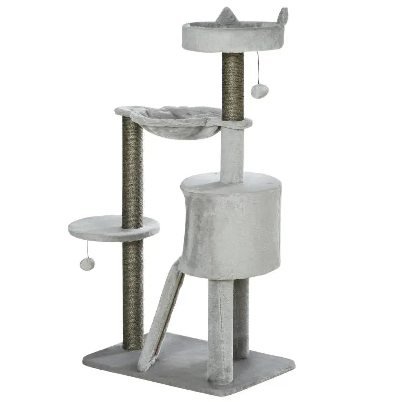 Cat Tree with Cave, Bed and Hammock, 113 cm