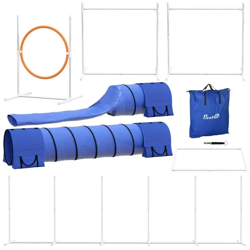 Dog Agility Set with Tunnels and Hurdles