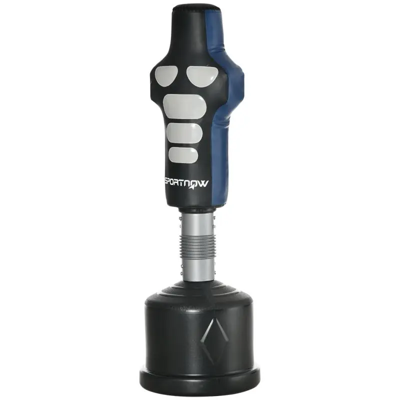 Freestanding Punching Dummy, Adjustable Height, Black/Grey/Blue