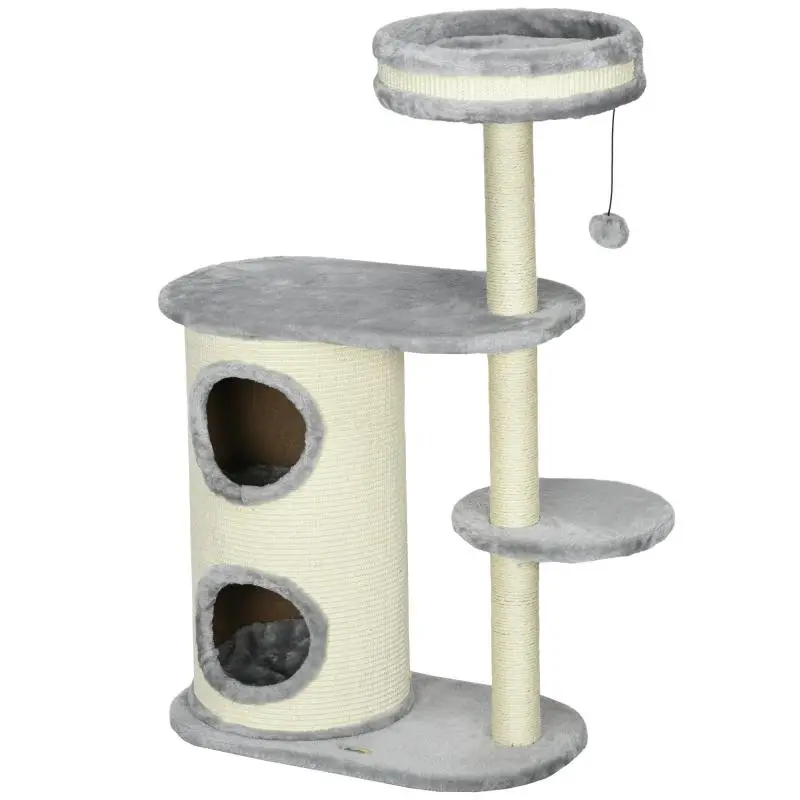 Cat Scratching Tree, 100 cm, Grey