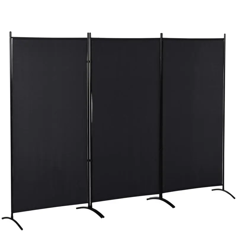 3-Panel Room Divider, 182 cm, Black