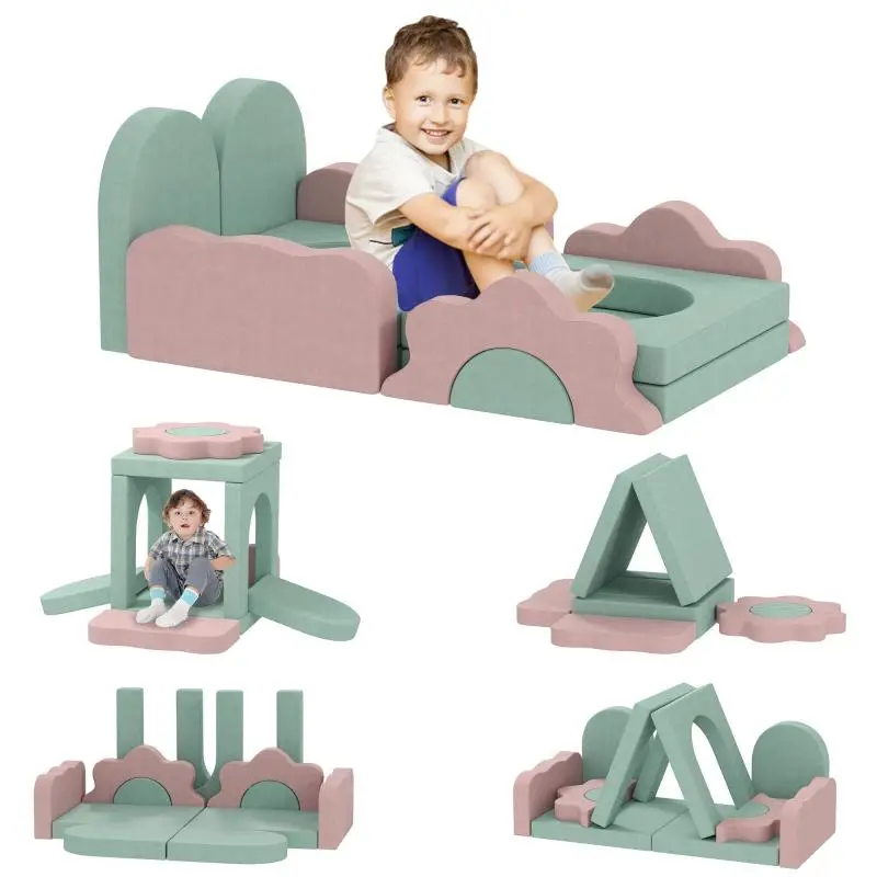 12-Piece Foam Block Set, Grey