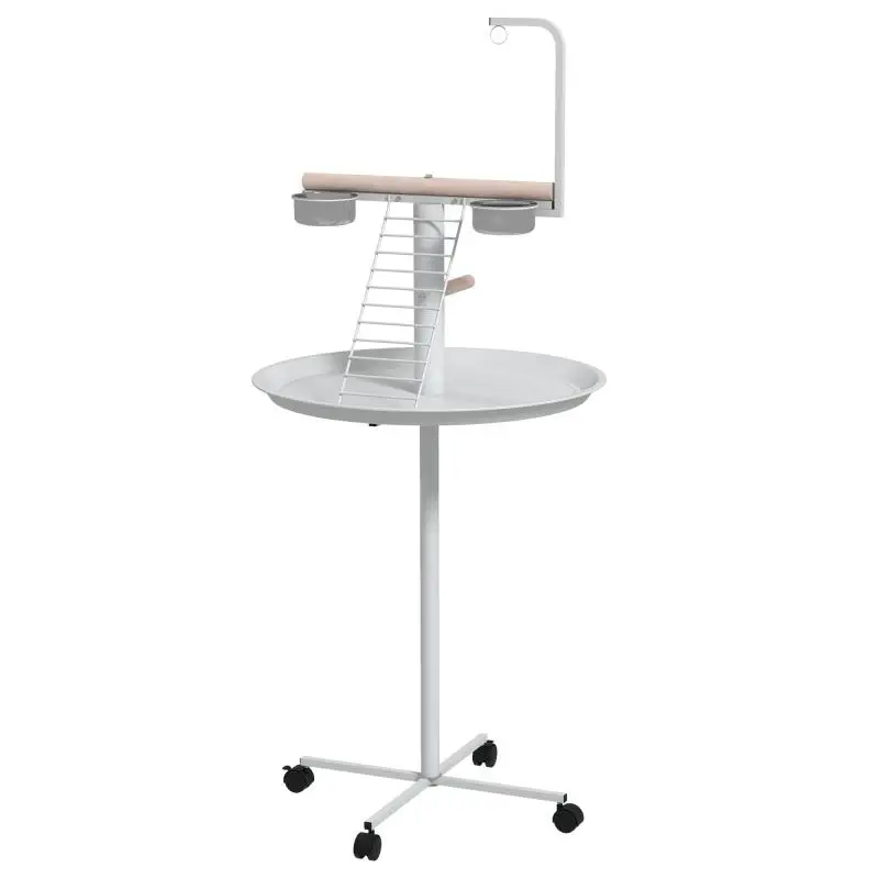 Parrot Stand with Ladder, Swing and Feed Bowls