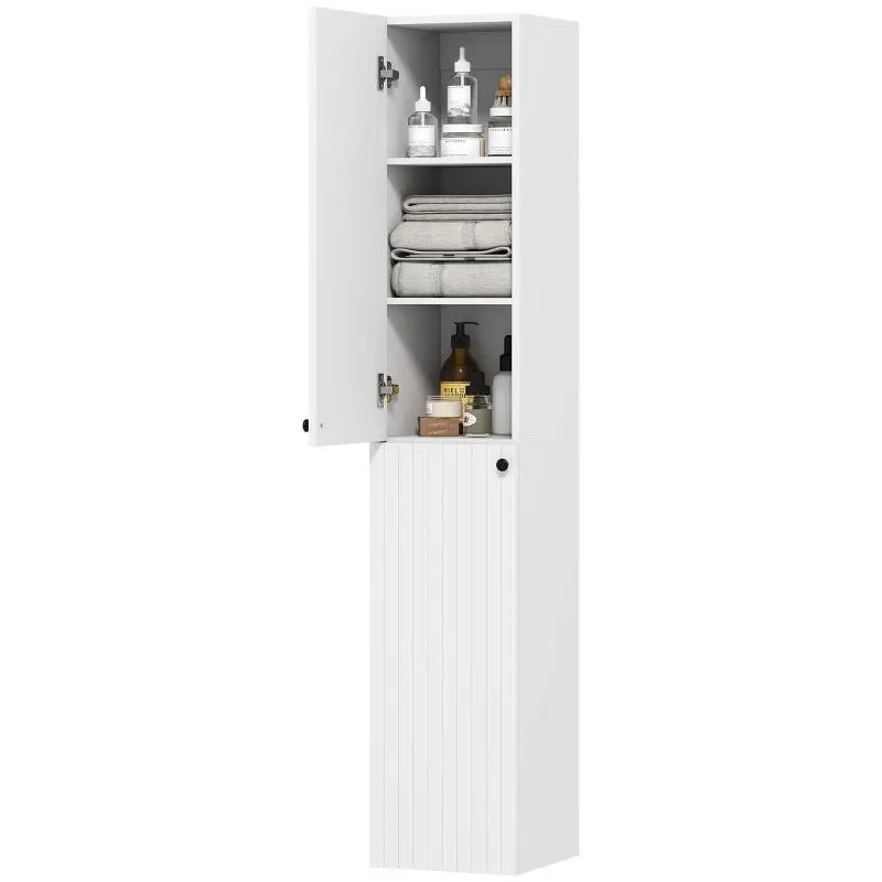 Wall-Mounted Bathroom Cabinet with 6 Shelves