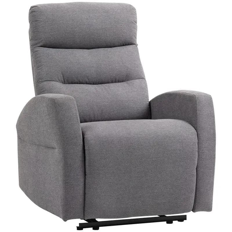Adjustable Recliner Armchair with Footrest, Dark Grey