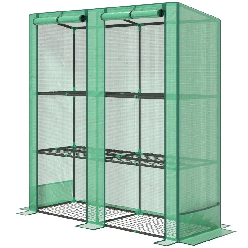 Mini Greenhouse with 3-Tier Shelving