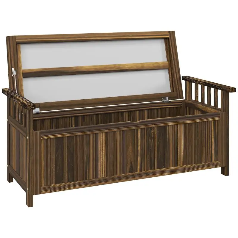 2-Seater Wooden Garden Bench with Storage