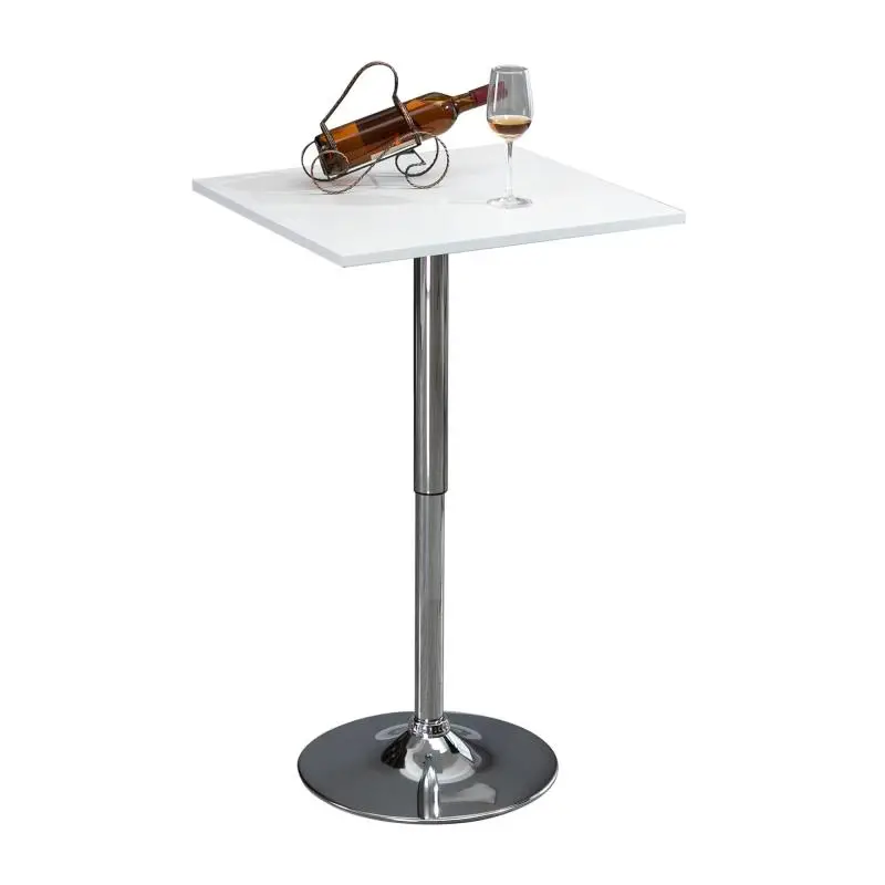 Height-Adjustable Bar Table, 60 cm, White