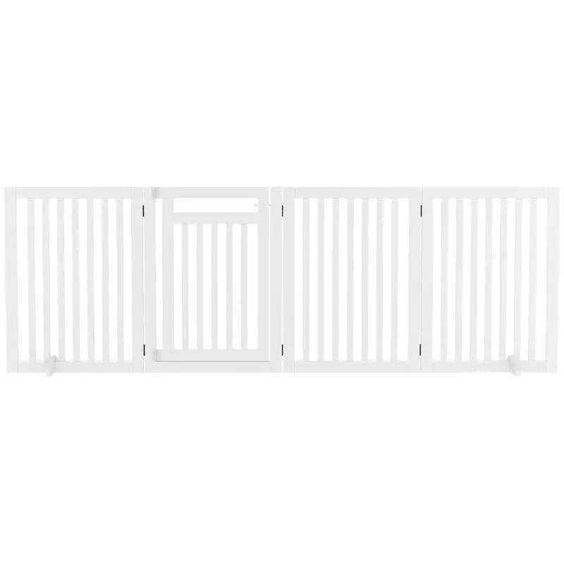 Foldable 4-Panel Pet Gate with Door