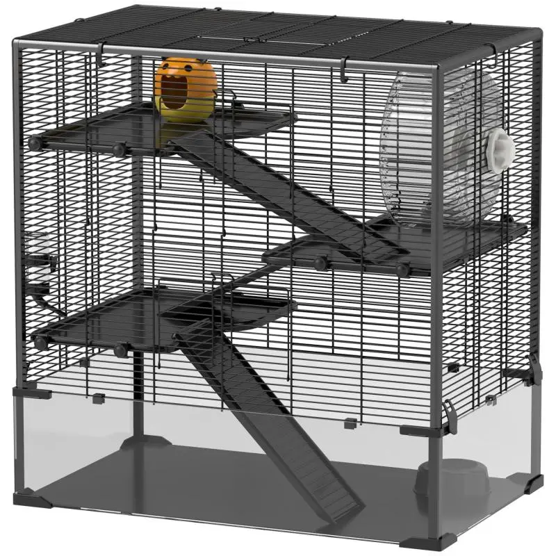 Glass Base Hamster Cage, 4 Level, 78.5 x 48.5 x 80 cm