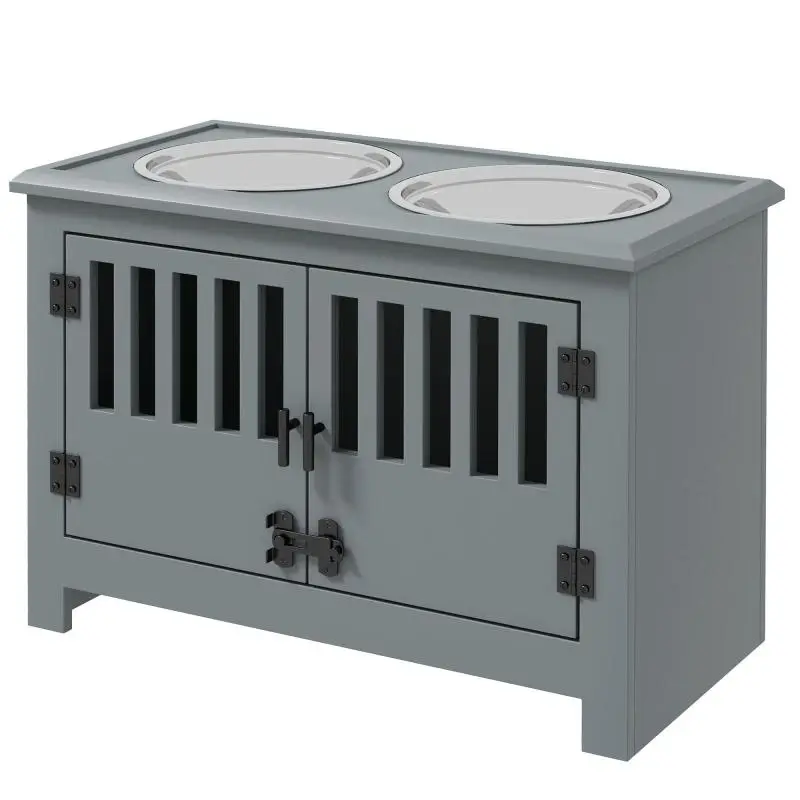 Elevated Feeding Station for Large Dogs, 2 Bowls
