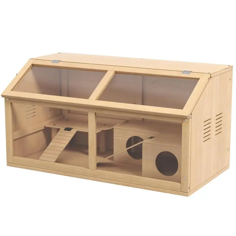 Hamster Cage with Platform and Hut, 85 cm