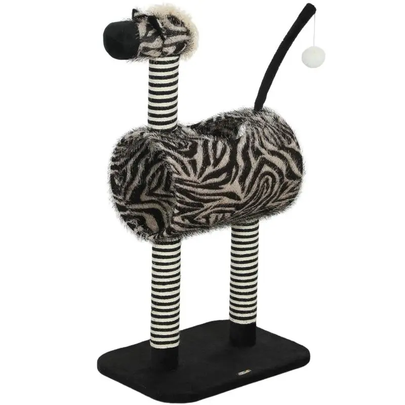 Cat Tree with Tunnel, 93 cm, Black and White