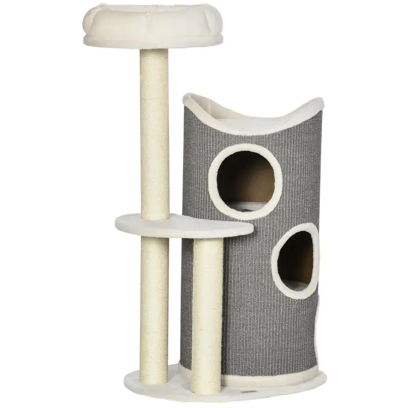 Cat Tree with Scratching Barrel, 109 cm
