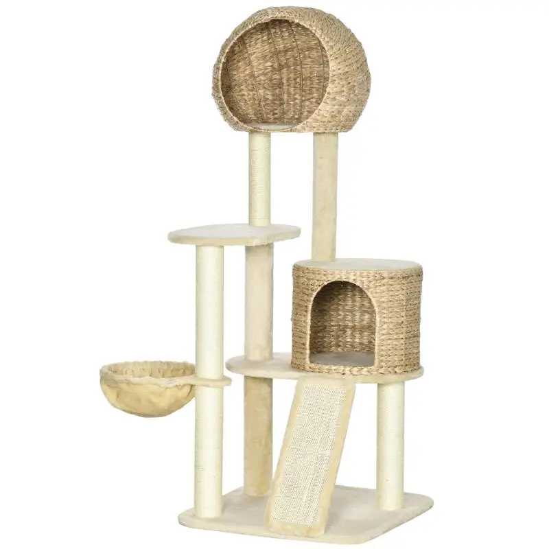 Cat Tree with Hammock, Beige, 150 cm