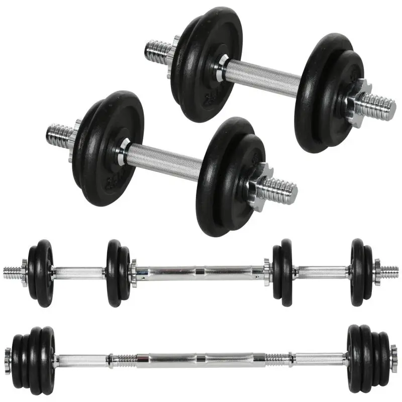 2-in-1 Dumbbell and Barbell Set, 20 kg