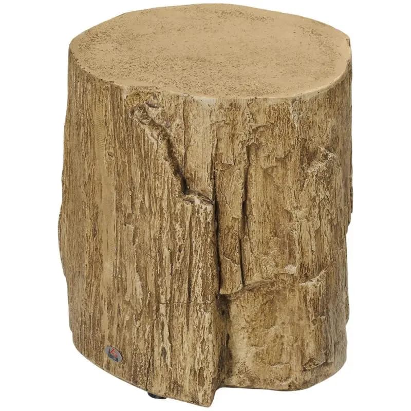 Tree-Stump Side Table, Brown