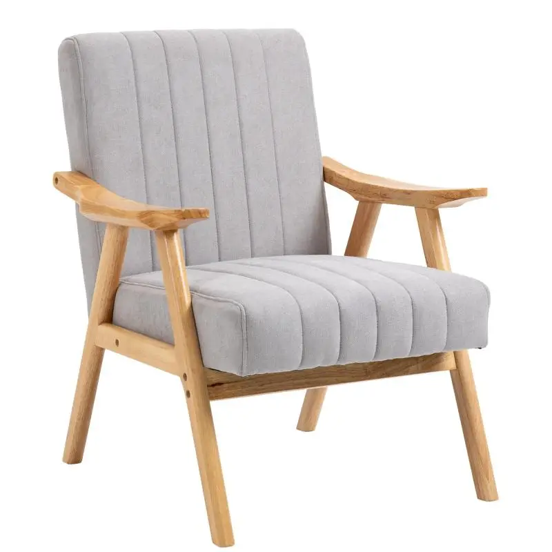 Scandi Style Armchair in Grey, 68 cm