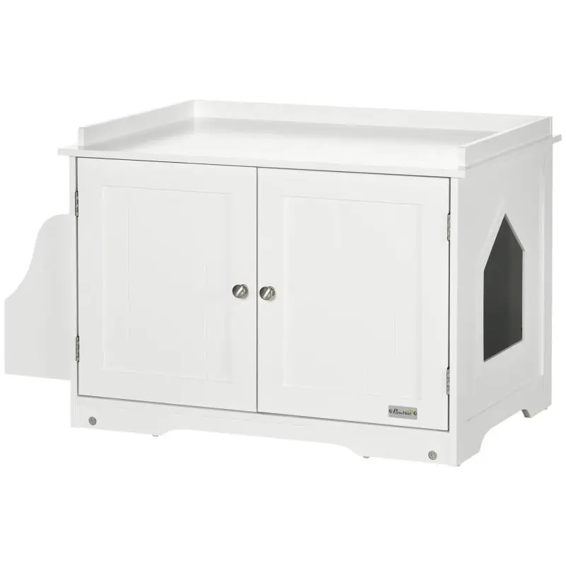 Cat Litter Box Enclosure with Divider, 86 cm
