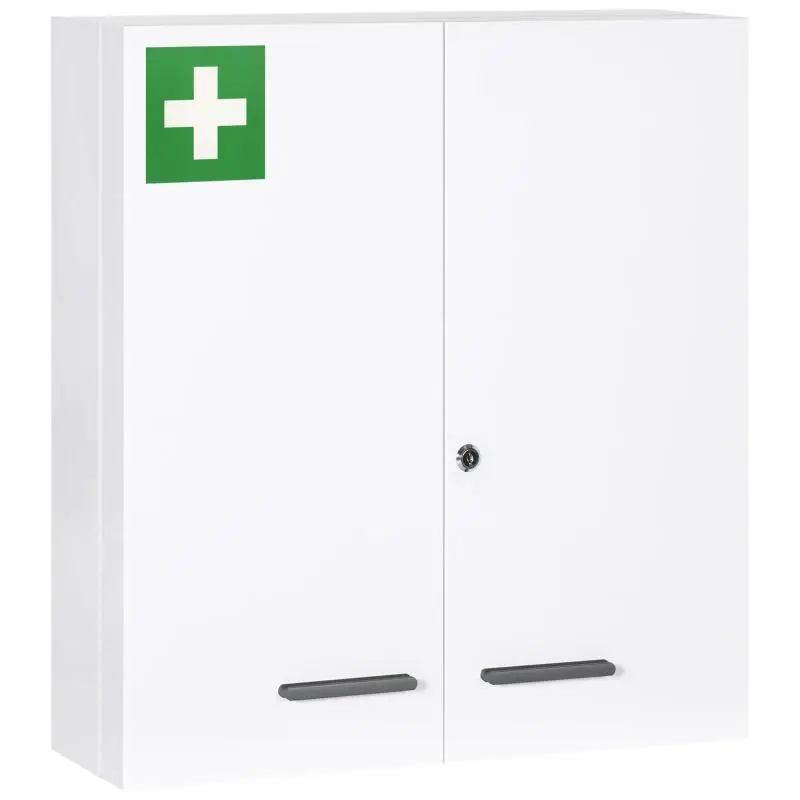 Lockable Medicine Cabinet with 6 Compartments
