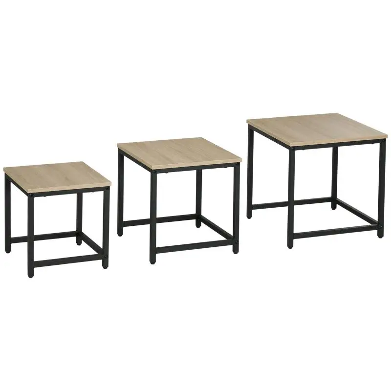 Nest of 3 Side Tables, 45 x 45 x 44 cm
