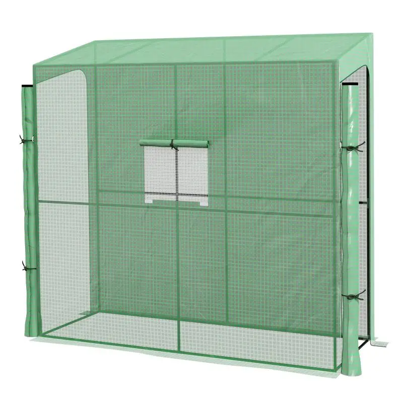 Lean-to Greenhouse, 200 x 80 x 200 cm