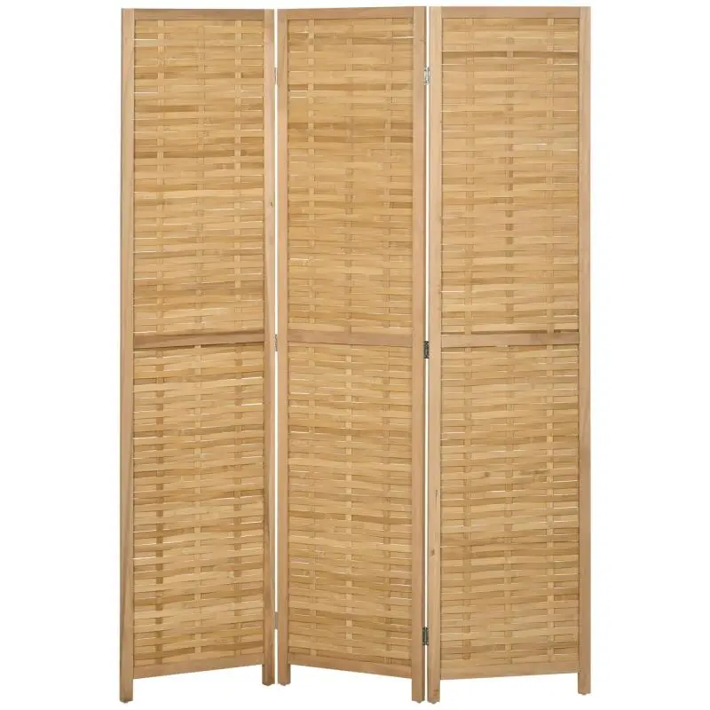 3-Panel Bamboo Room Divider, 120 x 170 cm