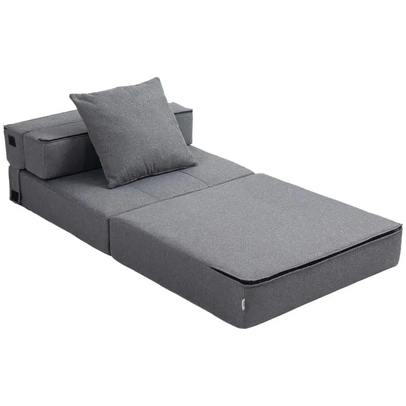 Convertible Armchair Bed, 70 × 70 × 61 cm, Dark Grey