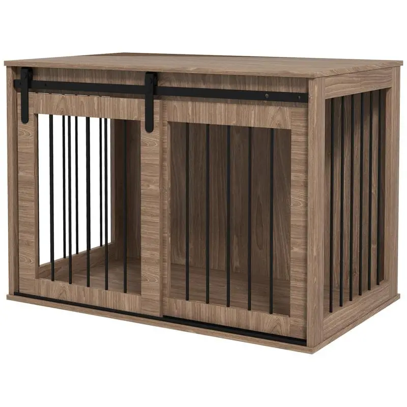 Dog Crate, 98 × 58 × 61 cm, Walnut