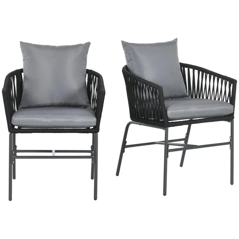 Outdoor Chairs, Set of 2, 57 × 60 × 71 cm