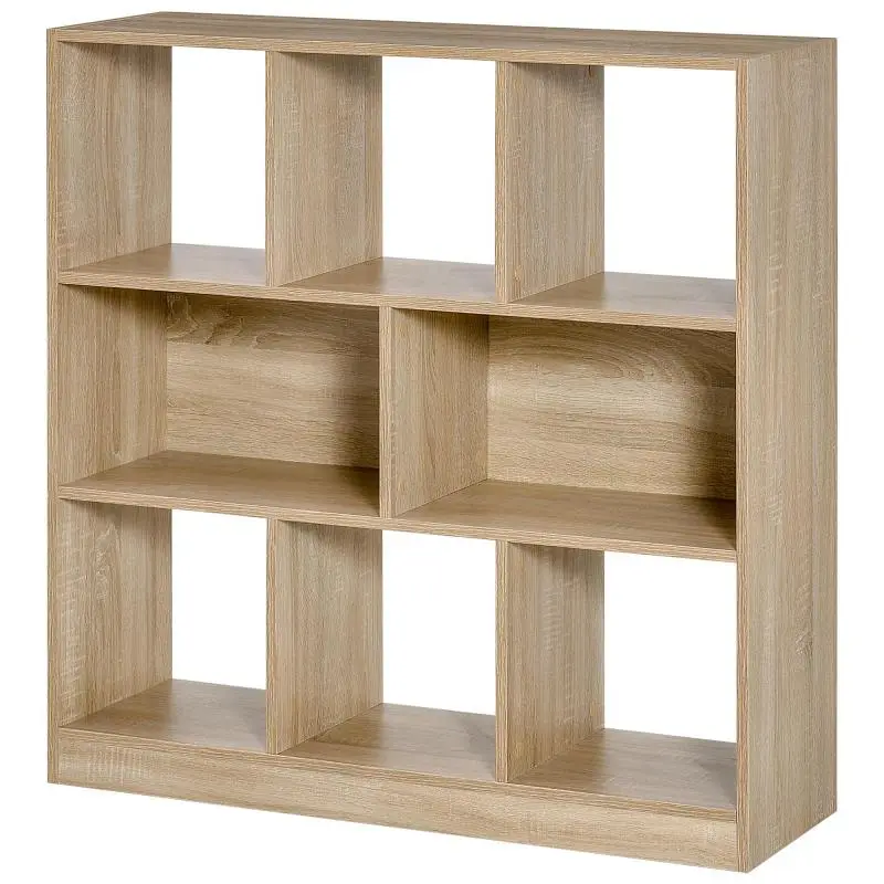 Freestanding Bookshelf with 8 Compartments