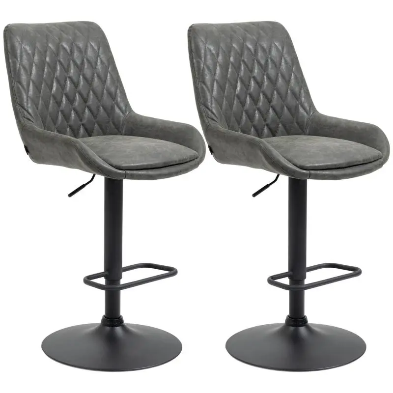 Height-Adjustable Bar Stool with Footrest