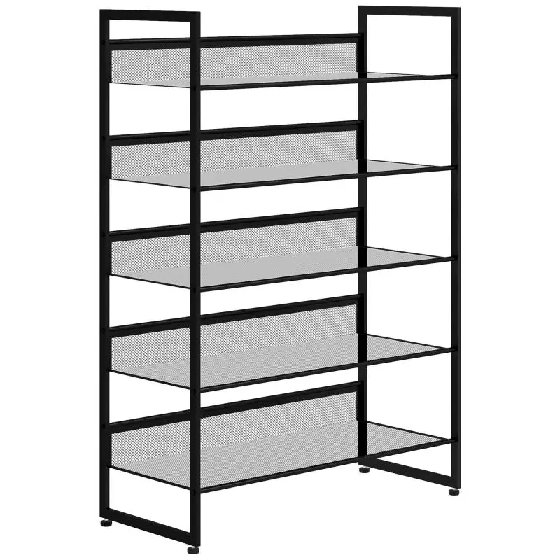 5-Tier Shoe Rack, Black