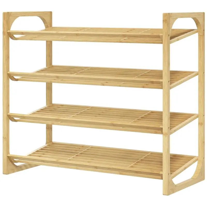 Bamboo Shoe Rack, 4 Tier