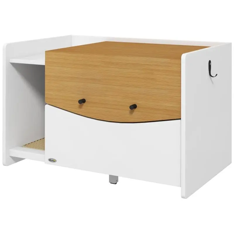 Pull-Out Cat Litter Box Cabinet