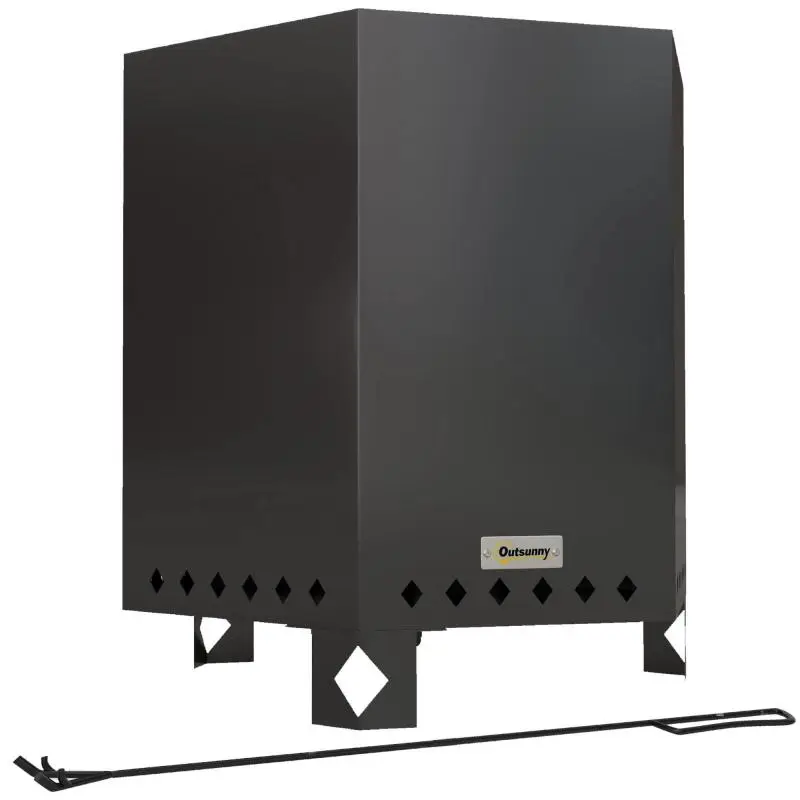 Fire Pit with Poker, 45 x 38.8 x 46.5 cm