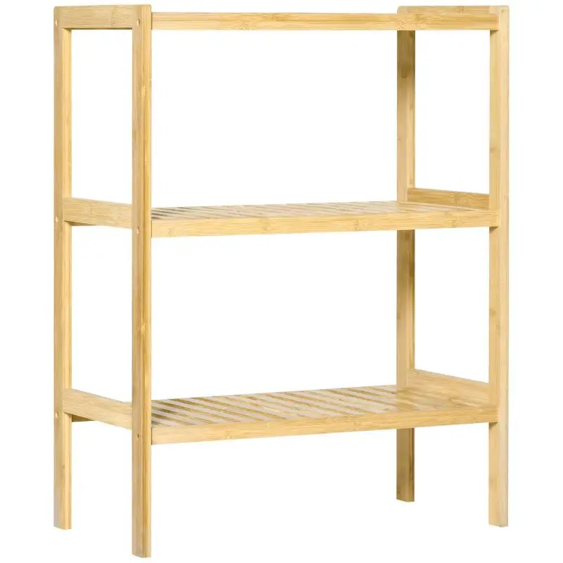 Bamboo Shelf Unit, 3 Shelves, 62 cm