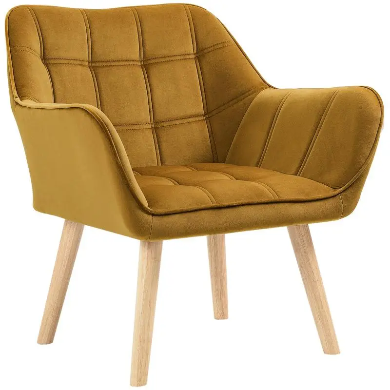 Upholstered Armchair, Yellow