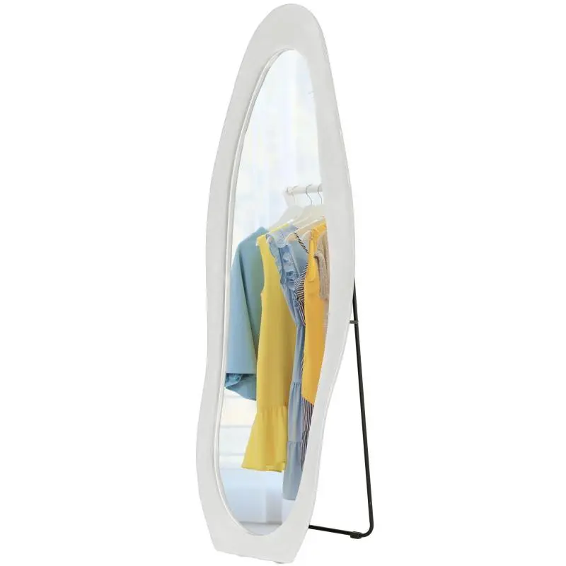 Wavy Full-Length Mirror, White